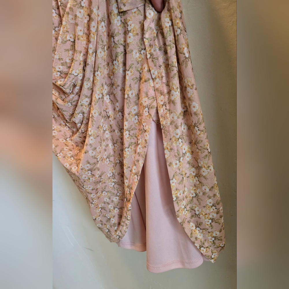 Altar'd State Blush Floral Mini Dress XS - Picture 3 of 6